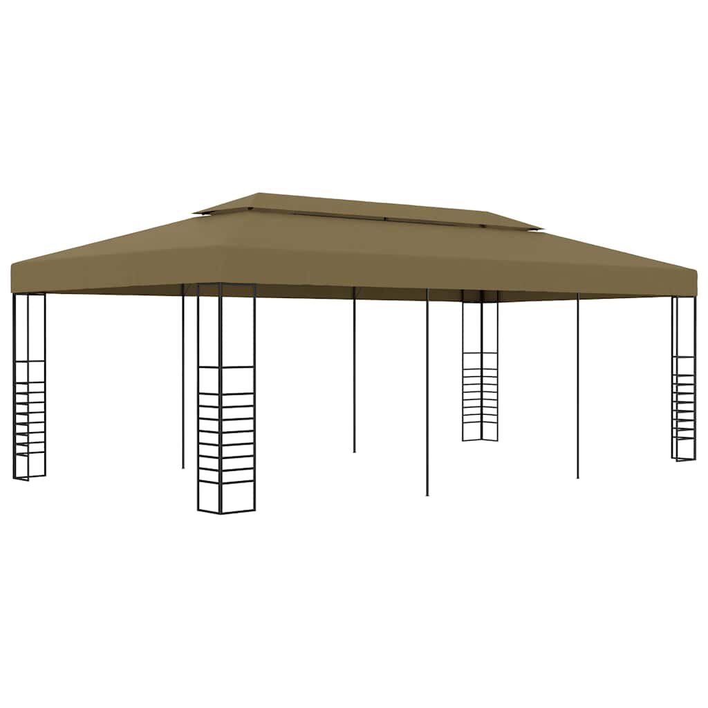 vidaXL Градинска шатра 6x3x27 м таупе 180 г/м²
