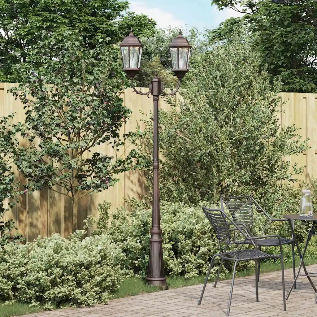 vidaXL Градинска светлина 68 x 20 x 235 см Алуминий и стъкло