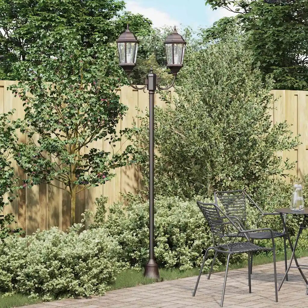vidaXL Градинска светлина 68 x 20 x 235 см Алуминий и стъкло