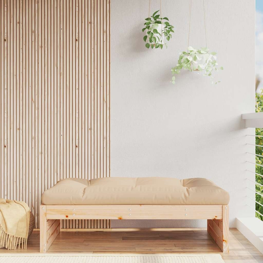 vidaXL Градинска табуретка 120x80 см борова дървесина масив