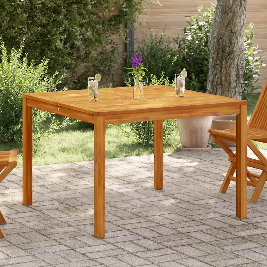 vidaXL Градинска трапезна маса 110x110x75 см акация масив