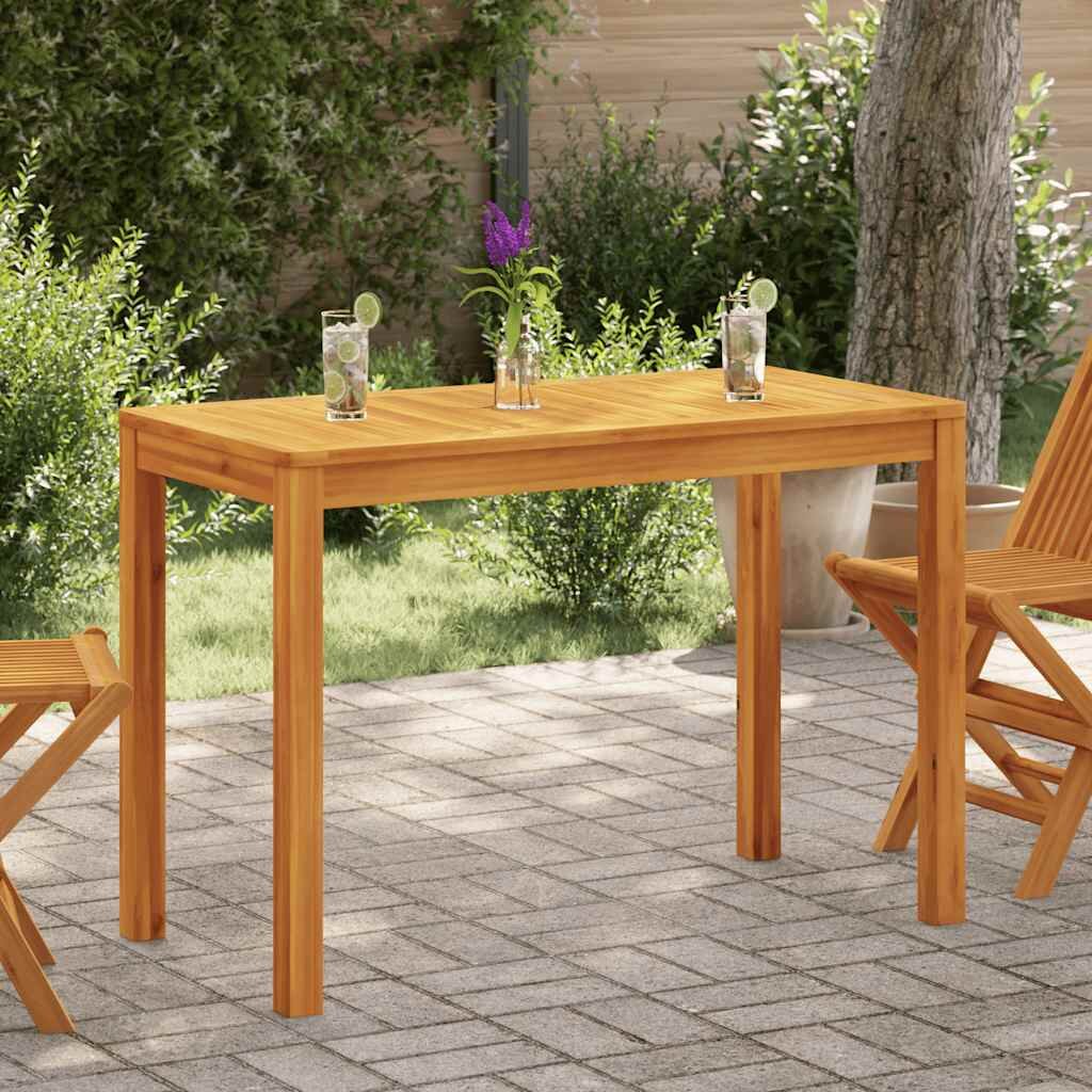 vidaXL Градинска трапезна маса 110x55x75 см масивна акация