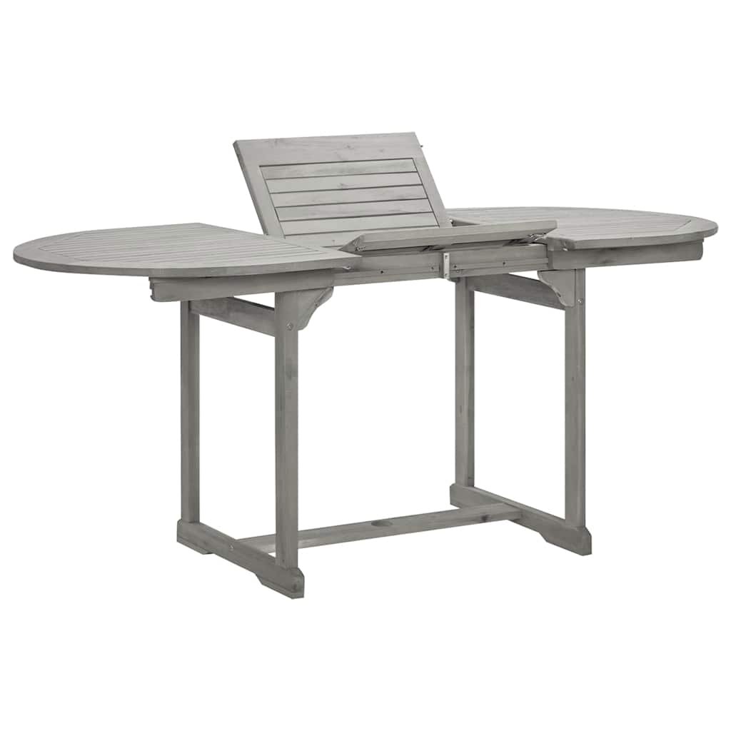 vidaXL Градинска трапезна маса (120-170)x80x75 cм акациево дърво масив