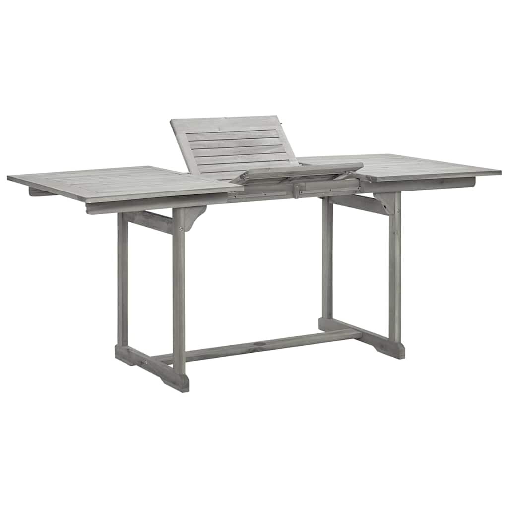vidaXL Градинска трапезна маса (120-170)x80x75 cм акациево дърво масив