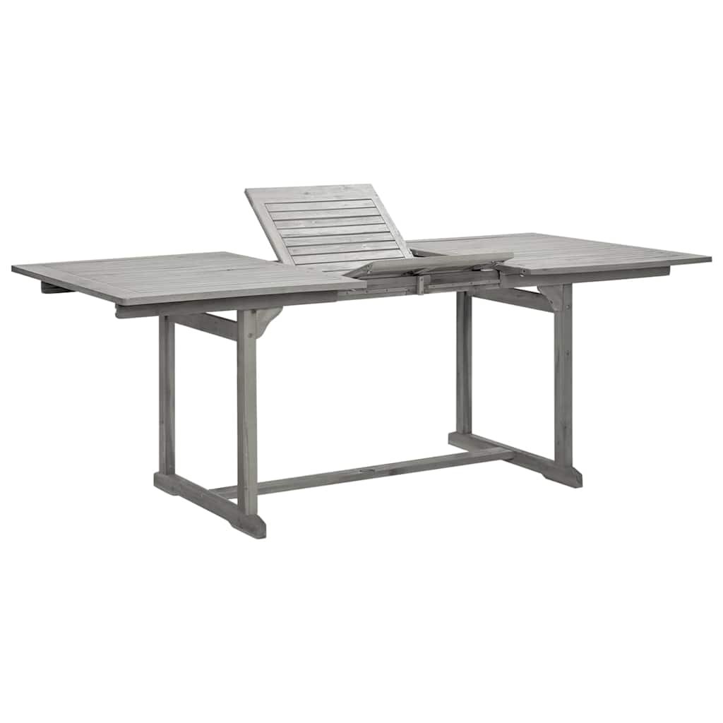 vidaXL Градинска трапезна маса (150-200)x100x75 cм акация масив