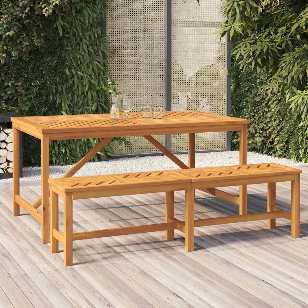 vidaXL Градинска трапезна маса 150x90x74 см акация масив