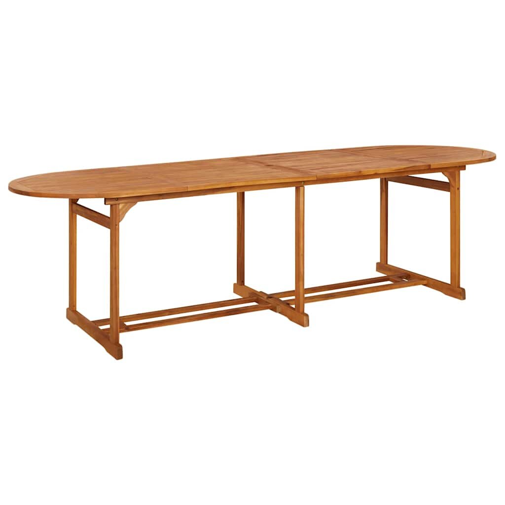 vidaXL Градинска трапезна маса 280x90x75 cм акациево дърво масив