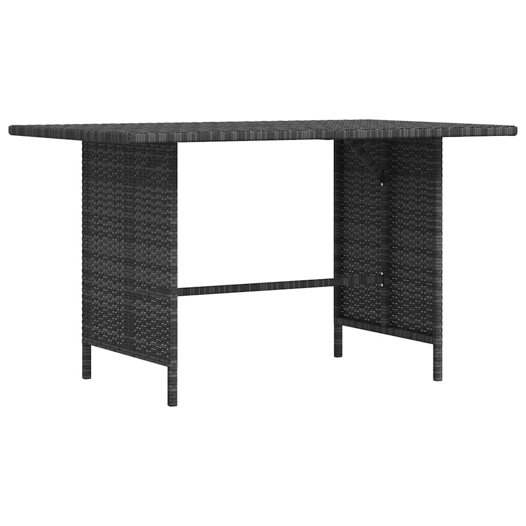 vidaXL Градинска трапезна маса сива 110x70x65 см полиратан