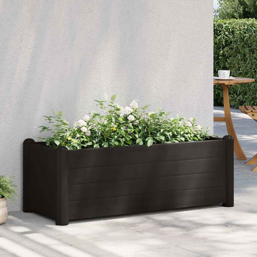 vidaXL Градинска висока леха PP антрацит 100x43x35 см