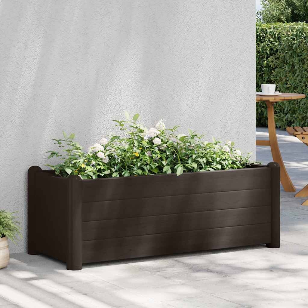 vidaXL Градинска висока леха PP мока 100x43x35 см
