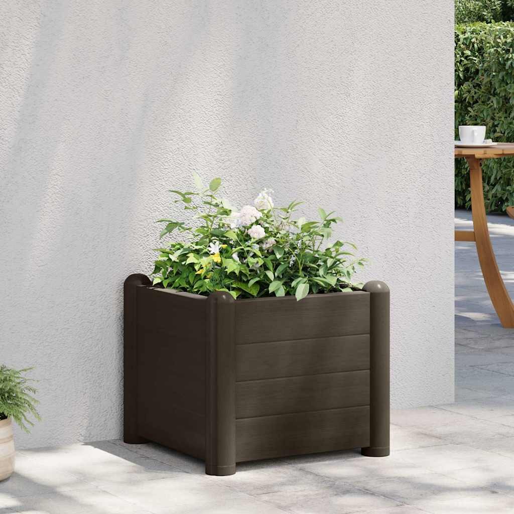 vidaXL Градинска висока леха PP мока 43x43x35 см