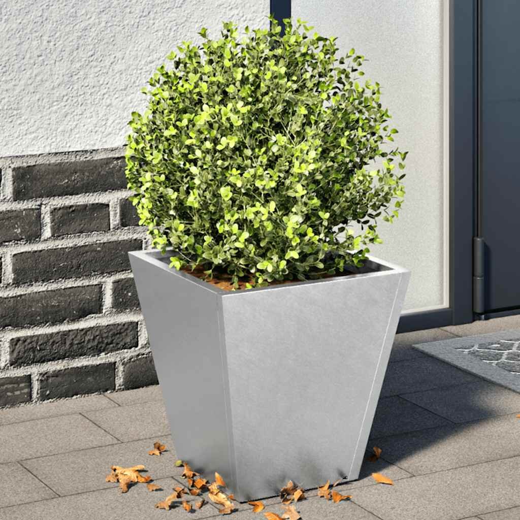 vidaXL Градински кашпи 2 бр 30x30x30 см поцинкована стомана