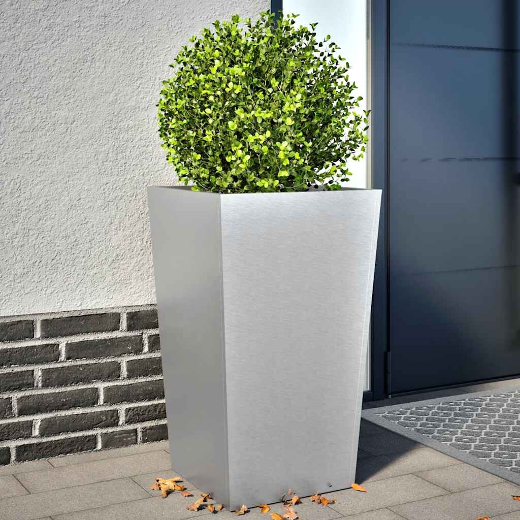 vidaXL Градински кашпи 2 бр 45x45x75 см поцинкована стомана