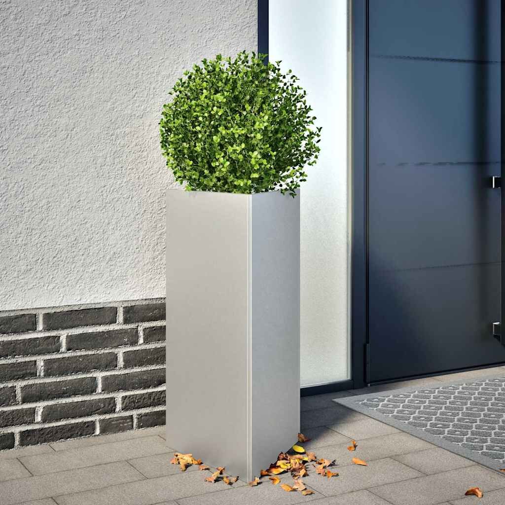 vidaXL Градински кашпи 2 бр триъгълна 40x345x75 см поцинкована стомана