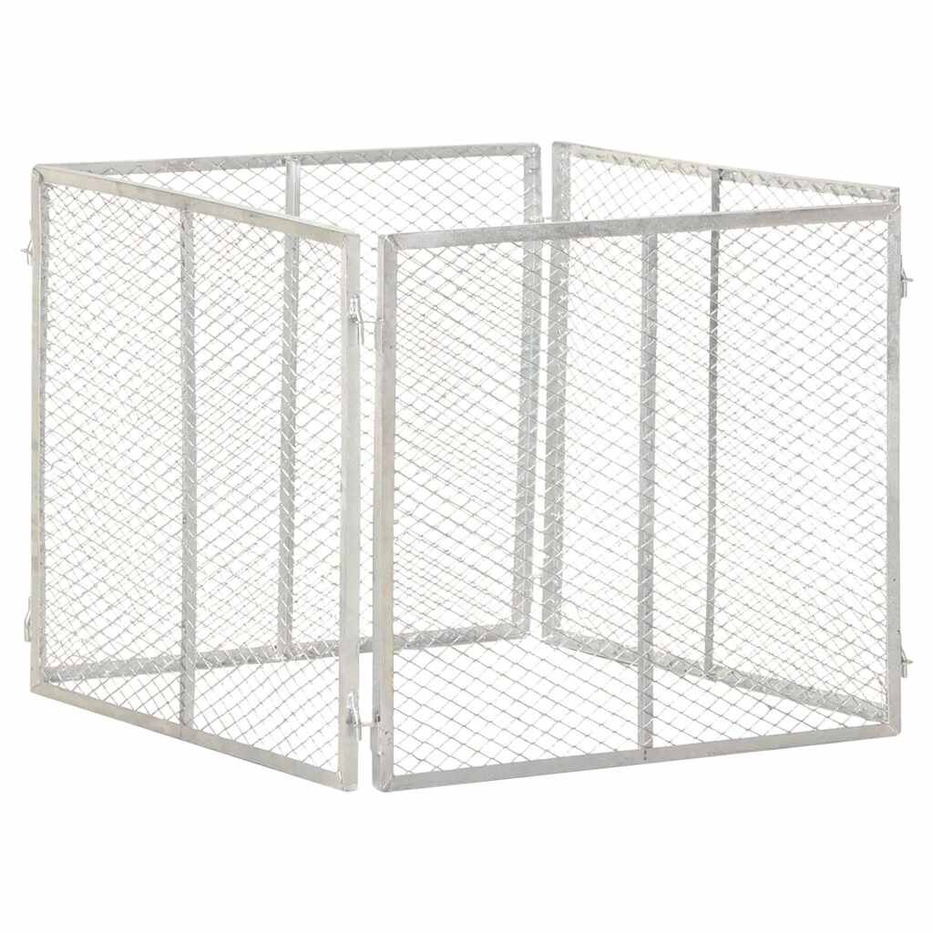 vidaXL Градински компостер 85x85x70 см поцинковано желязо