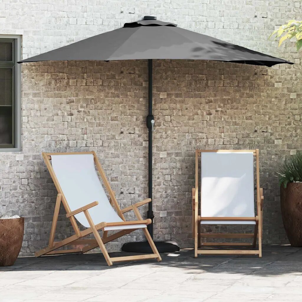vidaXL Градински парасол 294 x 150 x 224 см Полиестер и стомана