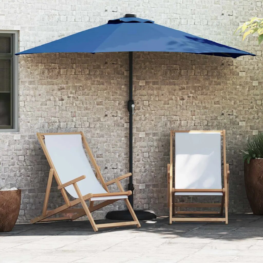 vidaXL Градински парасол 294 x 150 x 224 см Полиестер и стомана
