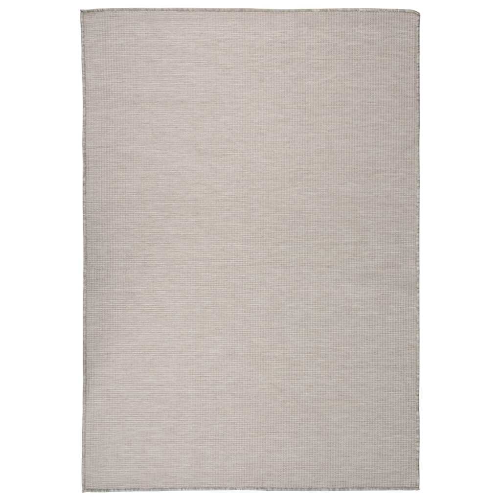 vidaXL Градински плоскотъкан килим 160x230 см светлосив
