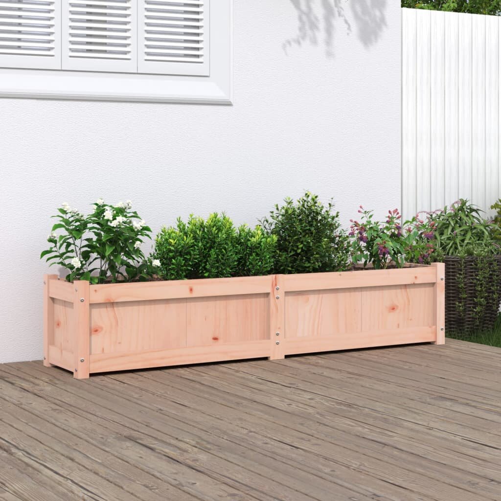 vidaXL Градински сандък 150x31x31 см дугласко дърво масив