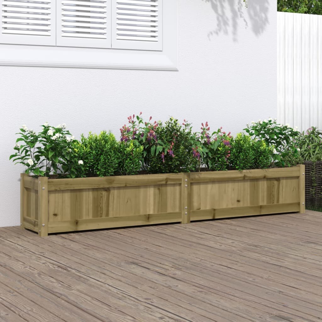 vidaXL Градински сандък 180x31x31 см импрегнирана борова дървесина