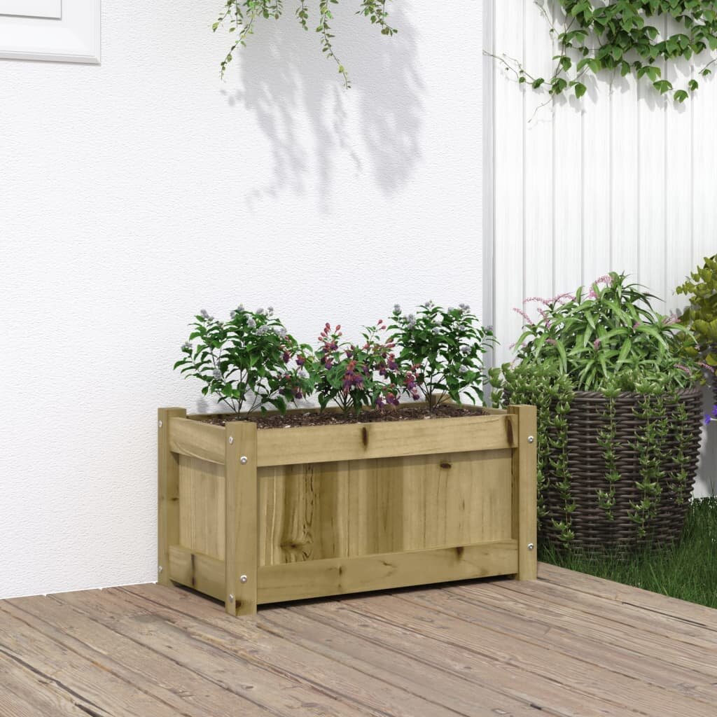 vidaXL Градински сандък 60x31x31 см импрегнирана борова дървесина