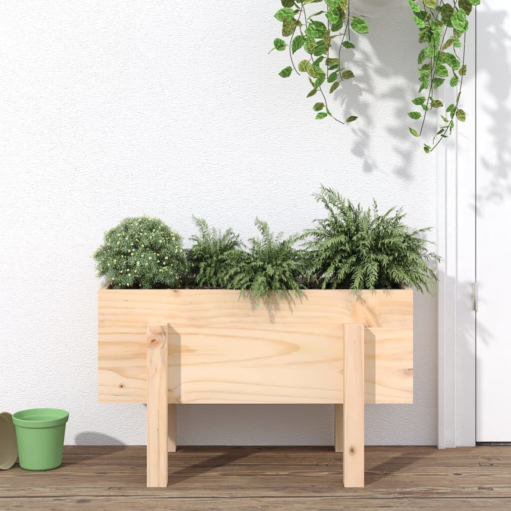 vidaXL Градински сандък 62x30x38 см бор масив