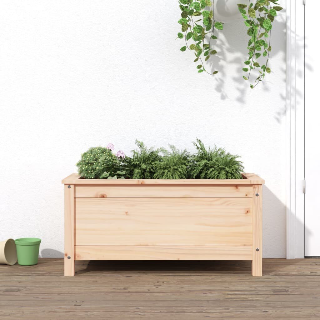 vidaXL Градински сандък 825x40x39 см масивна борова дървесина