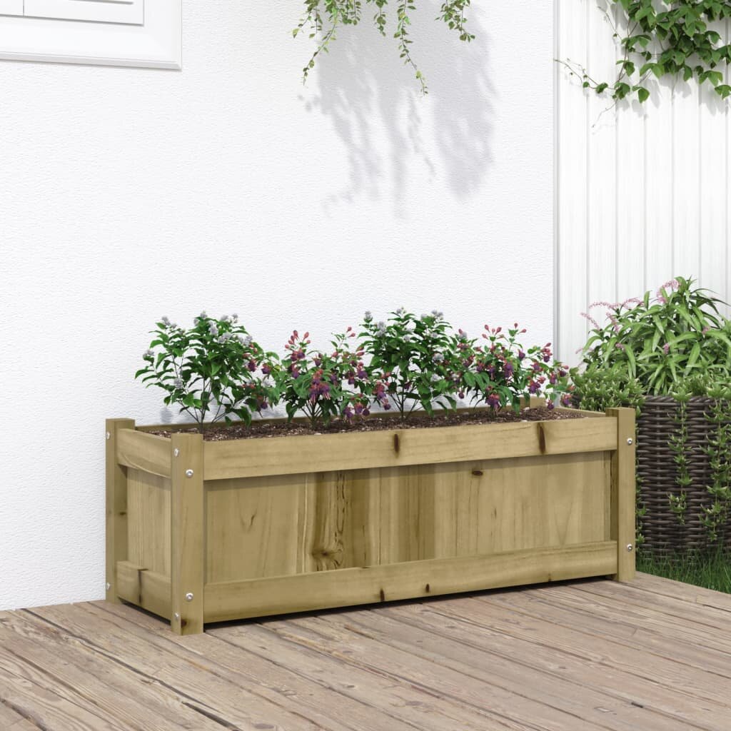 vidaXL Градински сандък 90x31x31 см импрегнирана борова дървесина