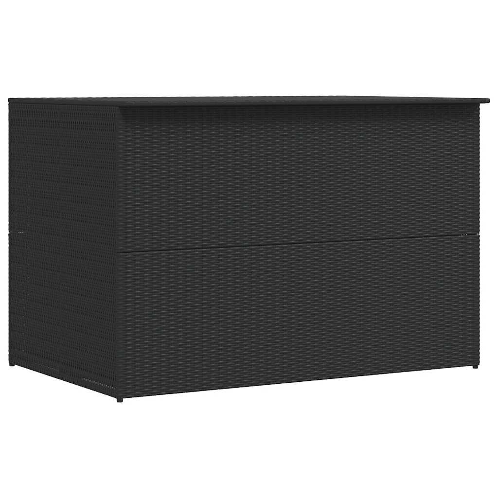 vidaXL Градински сандък черен 150x100x100 cм полиратан