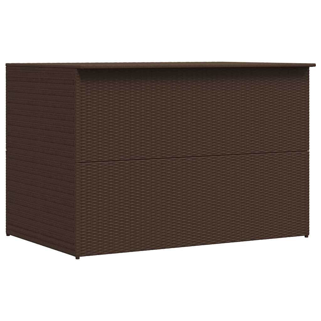 vidaXL Градински сандък кафяв 150x100x100 cм полиратан
