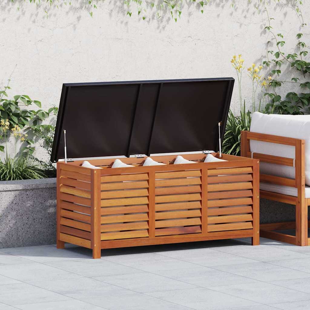 vidaXL Градински сандък за съхранение 117x50x55 см евкалипт масив