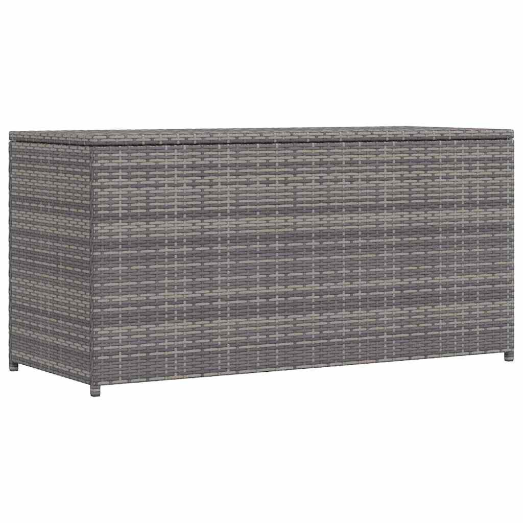 vidaXL Градински сандък за съхранение сив 120x50x60 см полиратан