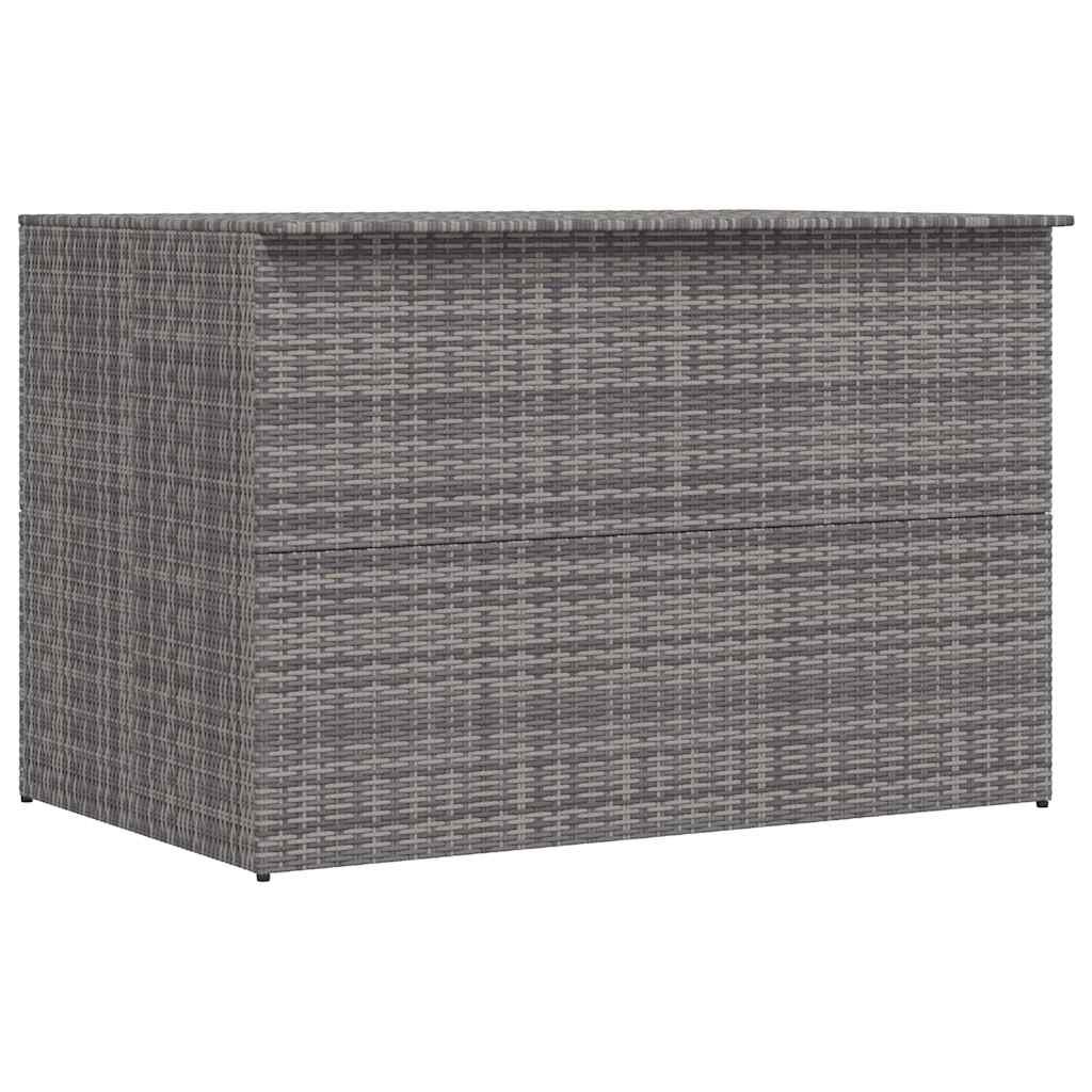vidaXL Градински сандък за съхранение сив 150x100x100 cм полиратан