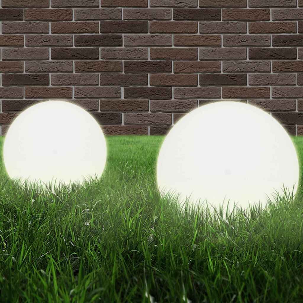 vidaXL Градински сфери за LED лампи 2 бр 20 см PMMA