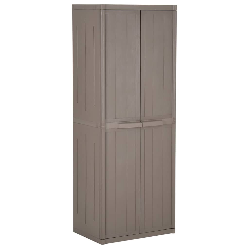 vidaXL Градински шкаф за съхранение кафяв 65x45x172 см дървесна визия