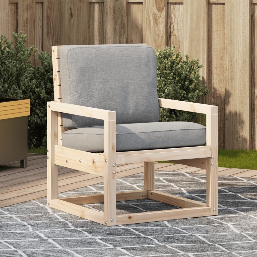 vidaXL Градински стол 575x63x76 см борово дърво масив