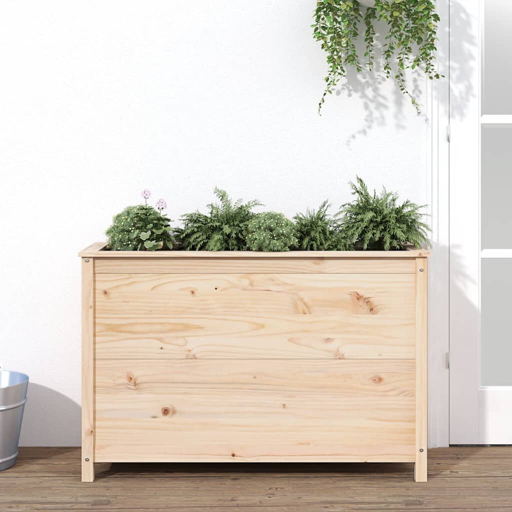vidaXL Градинско повдигнато легло 1195x40x78 см бор масив