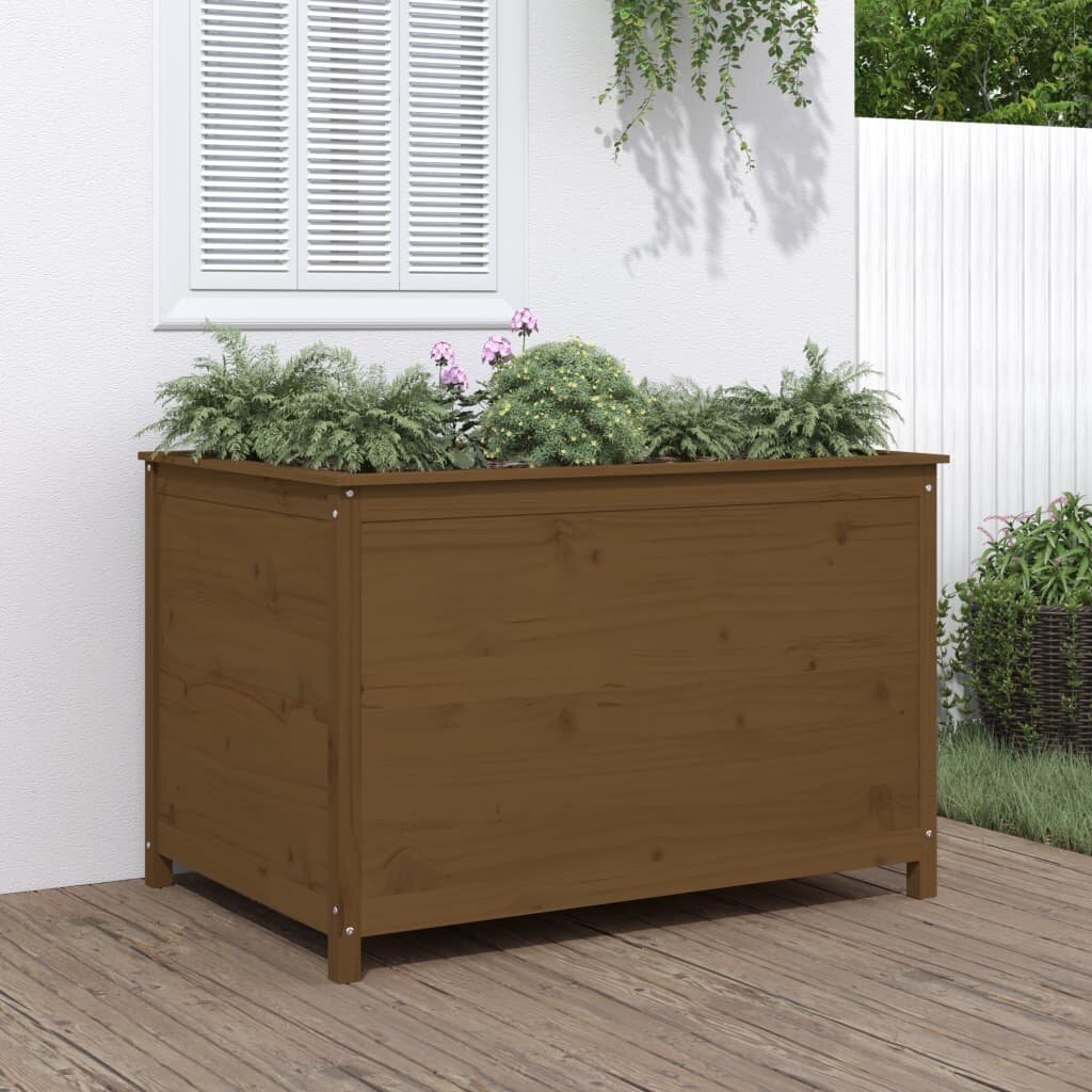 vidaXL Градинско повдигнато легло 1195x825x78 см бор масив