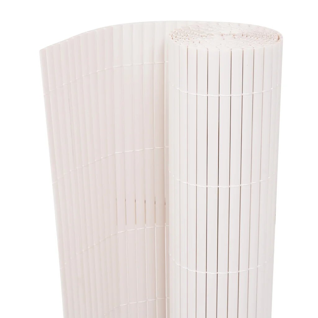 vidaXL Градска ограда Бяло 150 x 500 cm ПВЦ