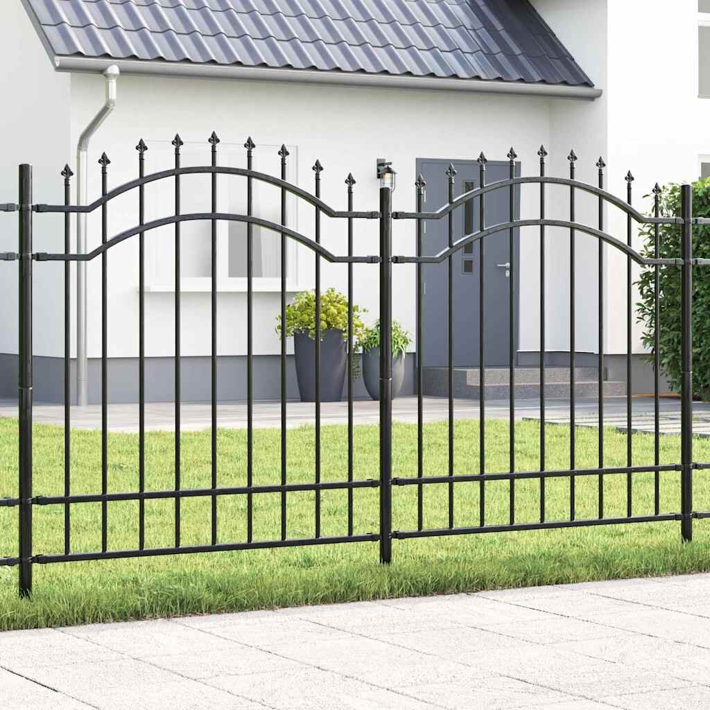 vidaXL Градска ограда CORONA 240 x 125 cm Прахово покритие стомана