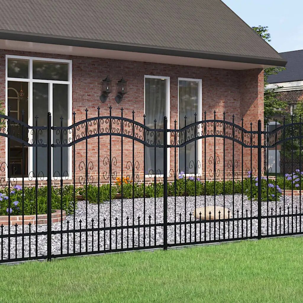 vidaXL Градска ограда KAMPEN 240 х 165 см Прахово покритие стомана
