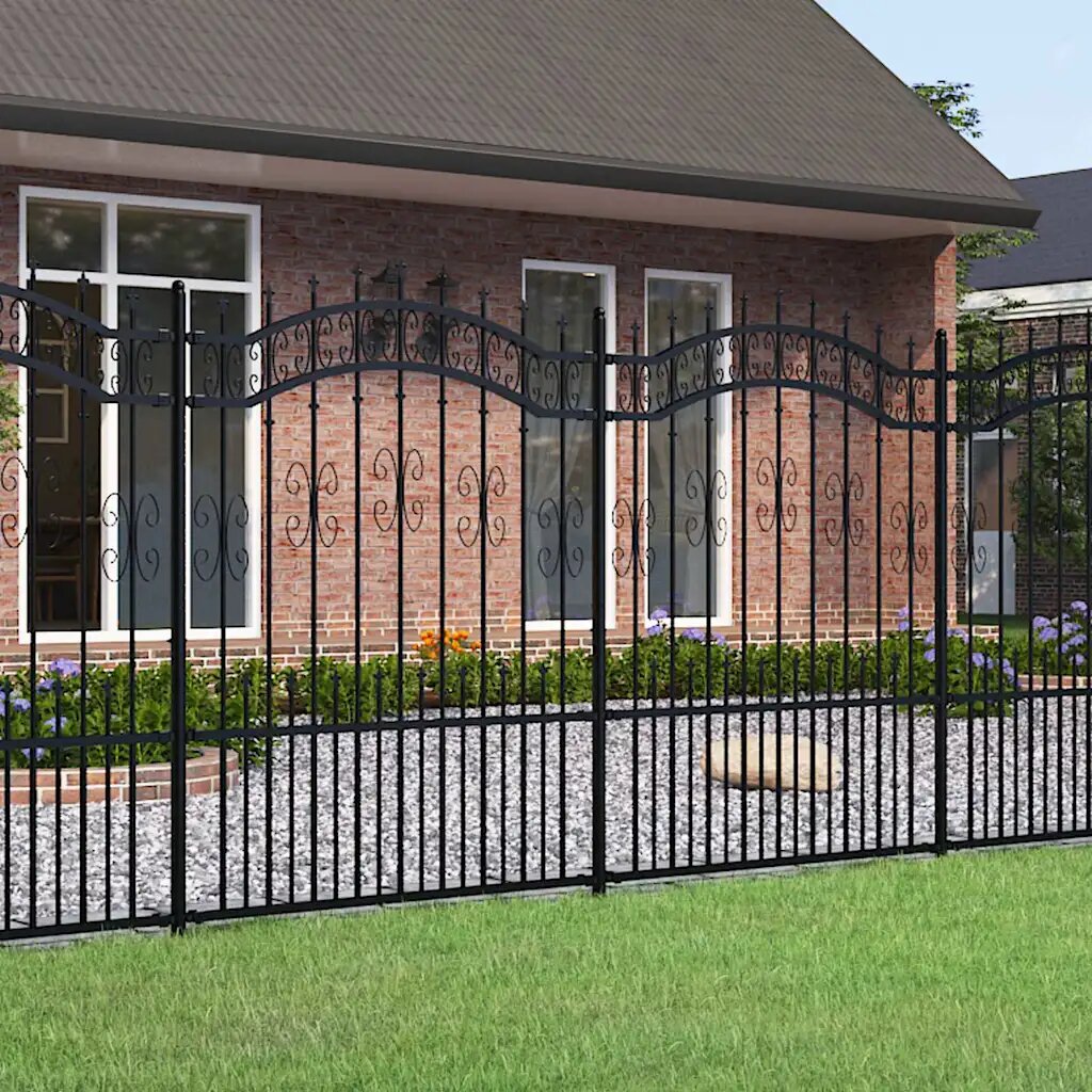 vidaXL Градска ограда KAMPEN 240 x 190 cm Прахово покритие стомана