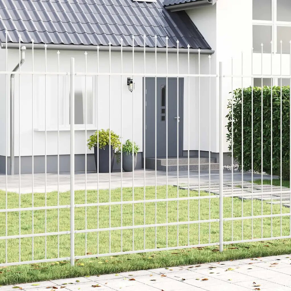 vidaXL Градска ограда WOERDEN 7 бр. 170 x 225 см Бяло