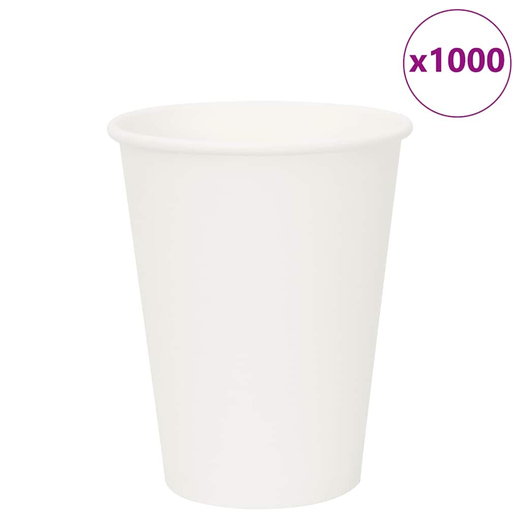 vidaXL хартиени чаши за кафе 1000 бр. 12oz 300ml White