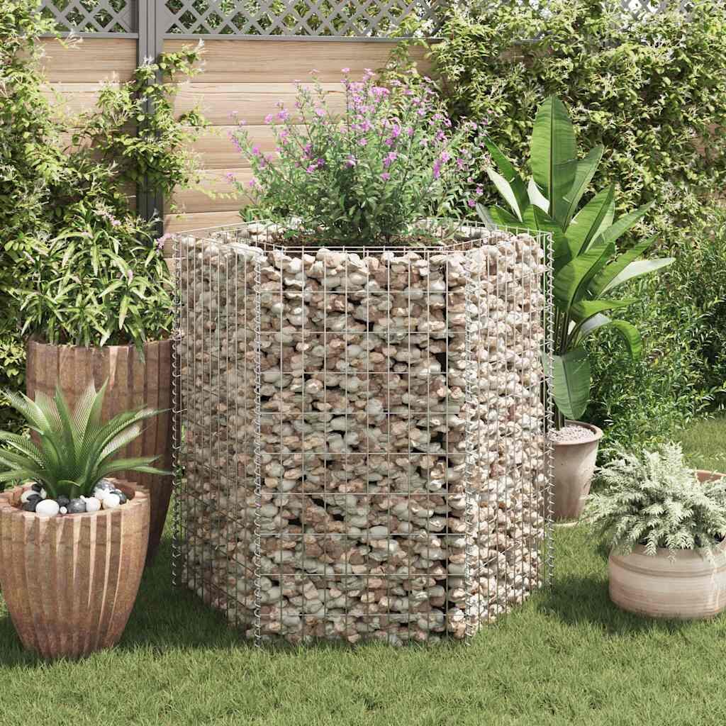 vidaXL Хексагонален габион повдигната леха 100x90x100 cм