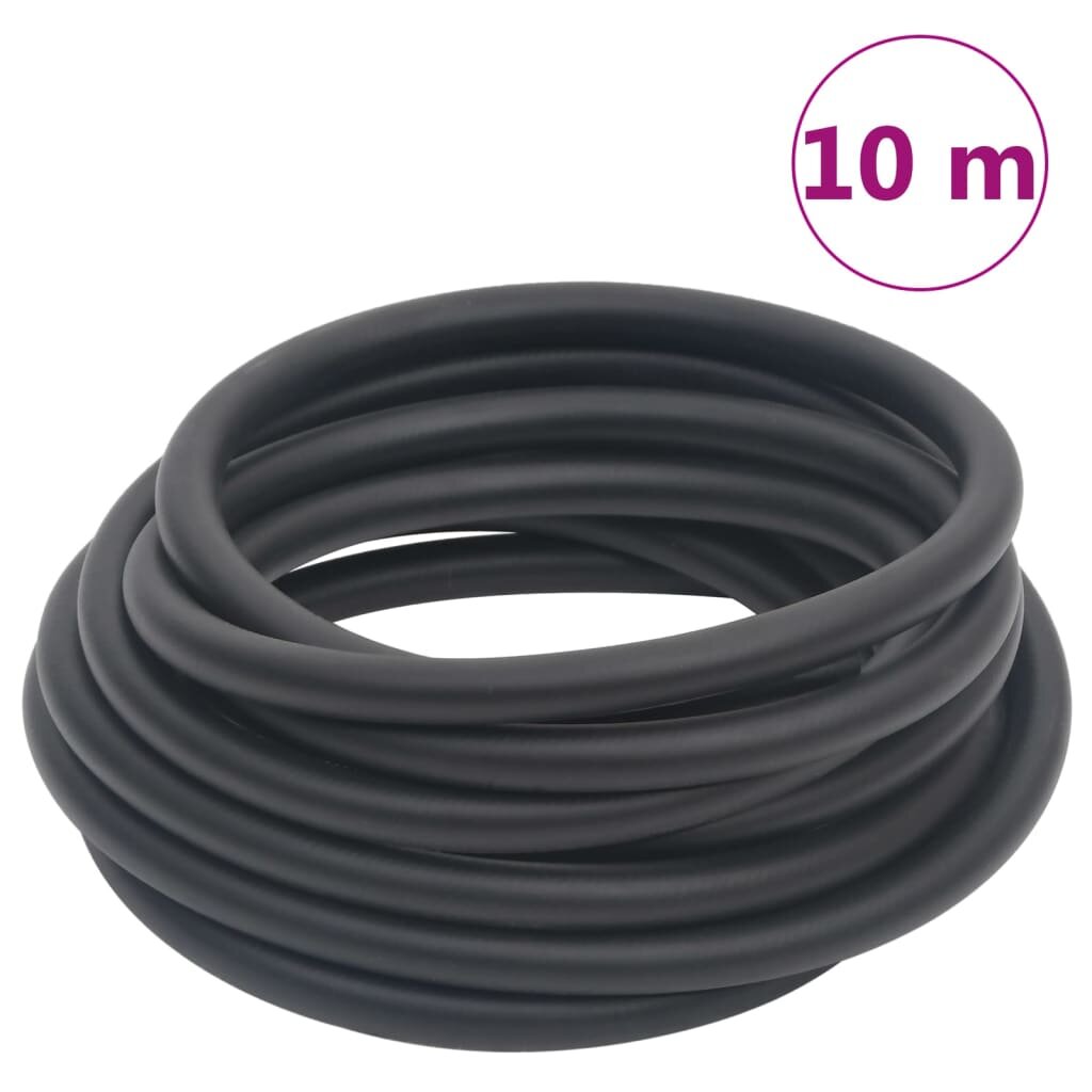vidaXL Хибриден маркуч за въздух черен 06" 10 м гума и PVC