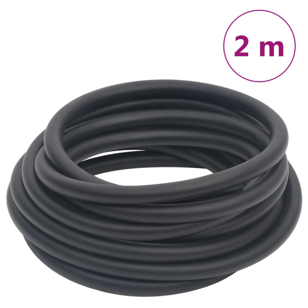 vidaXL Хибриден маркуч за въздух черен 06" 2 м гума и PVC