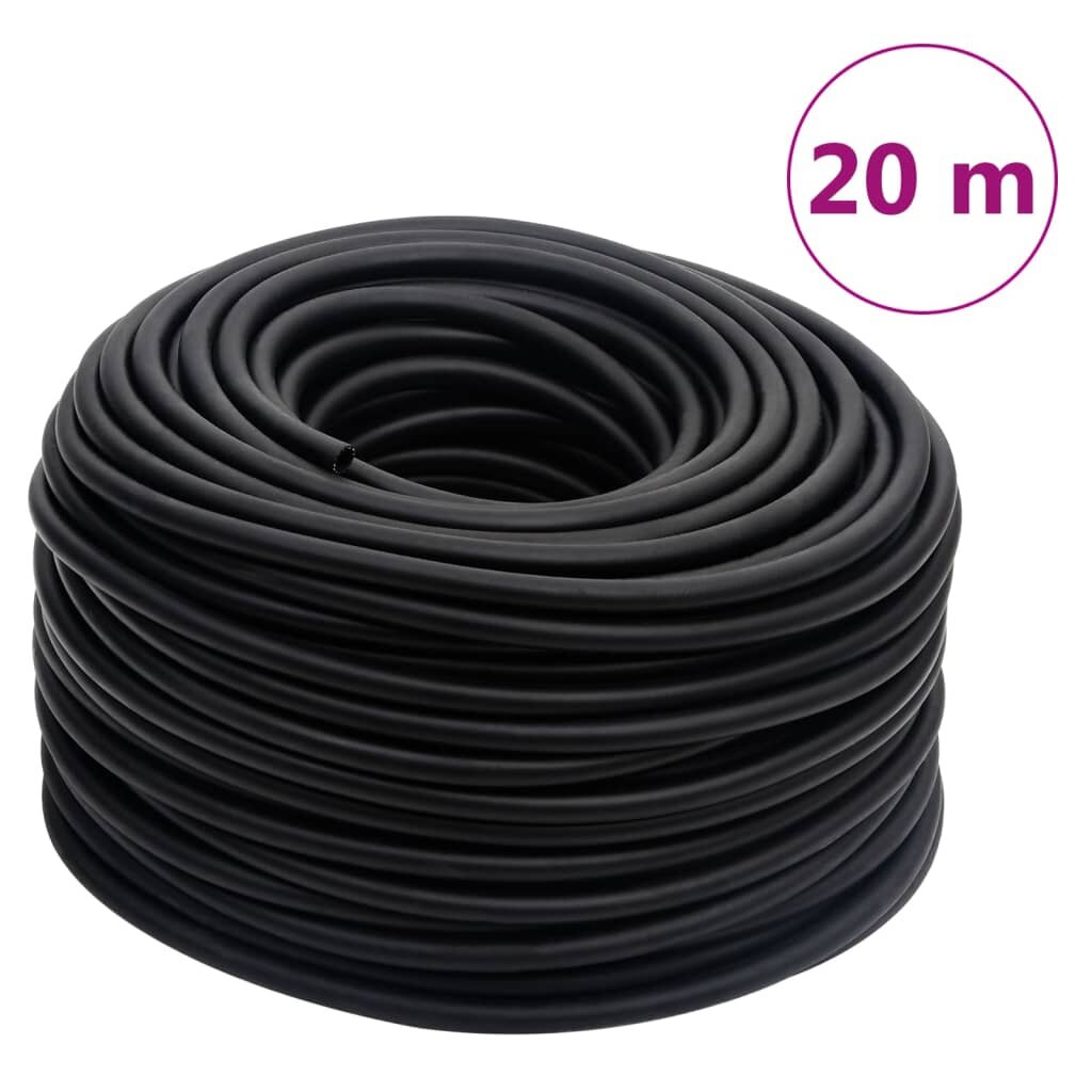 vidaXL Хибриден маркуч за въздух черен 06" 20 м гума и PVC