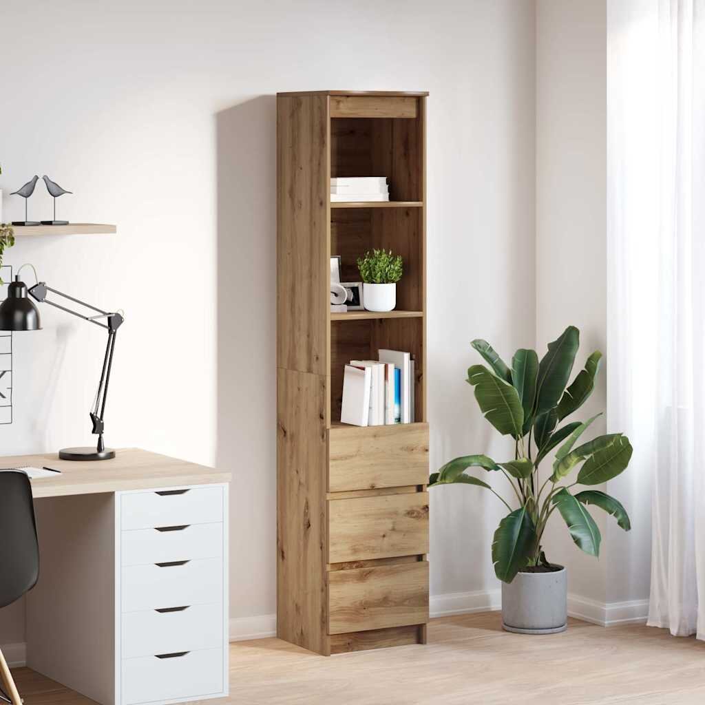 vidaXL Highboard Artisan Дъб 375x35x180 cm Инженерна дървесина