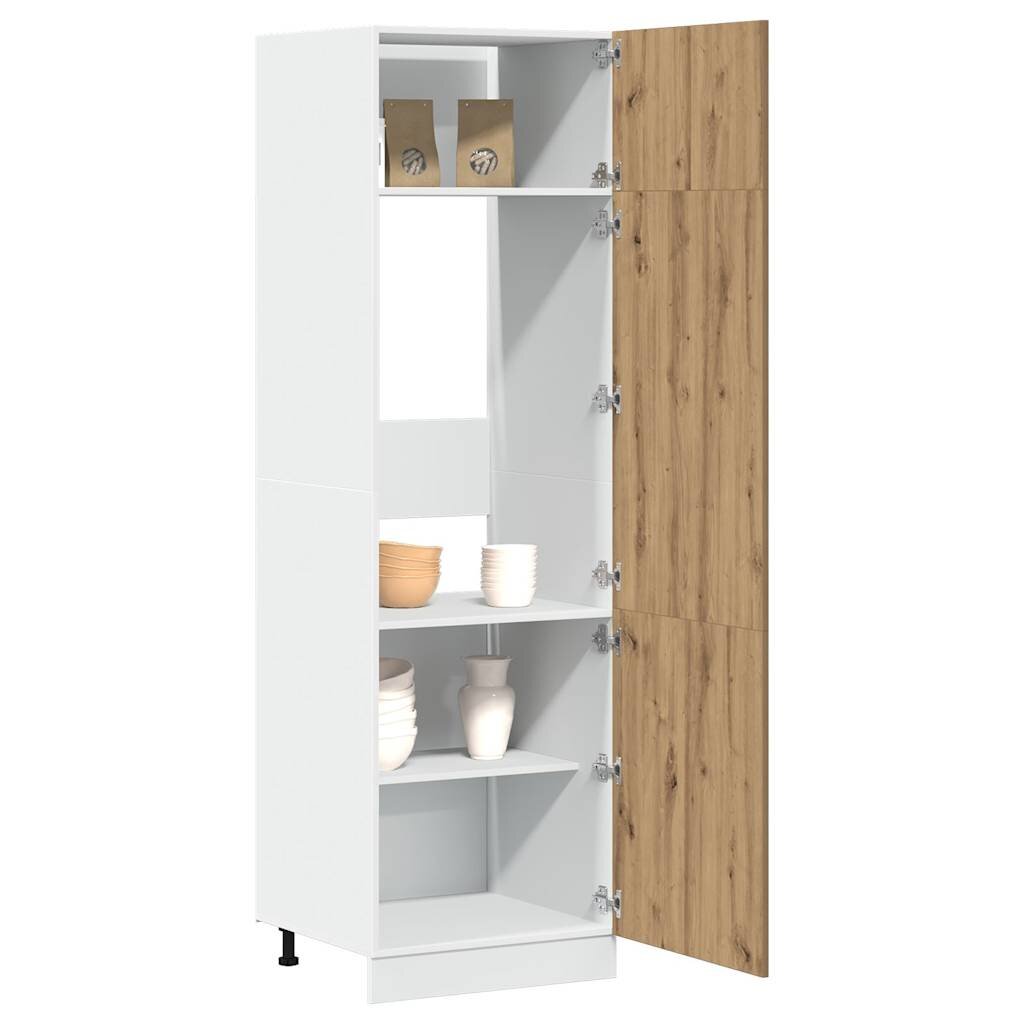 vidaXL Хладилник "Lyon" дъб Artisan 60x57x207 см инженерно дърво